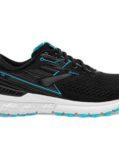 Fitness Mania - Brooks Adrenaline GTS 19 - Womens Running Shoes - Black/River Blue/White