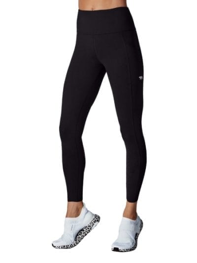 Fitness Mania - Running Bare Power Moves Ab Waisted Womens Full Length Tights - Black