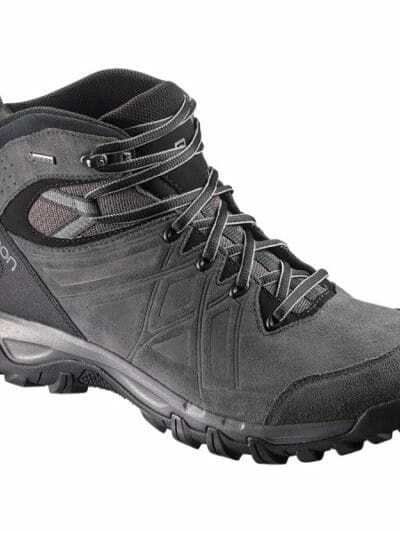 Fitness Mania - Salomon Evasion 2 Mid Leather GTX - Mens Trail Hiking Shoes - Magnet/Phantom/Quiet Shade