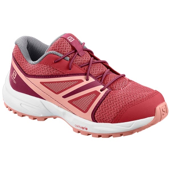Fitness Mania - Salomon Sense K - Kids Trail Running Shoes - Garnet Rose/Beet Red/Coral Almond