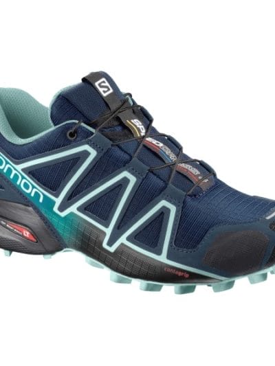 Fitness Mania - Salomon Speedcross 4 - Womens Trail Running Shoes - Poseidon/Eggshell Blue/Black