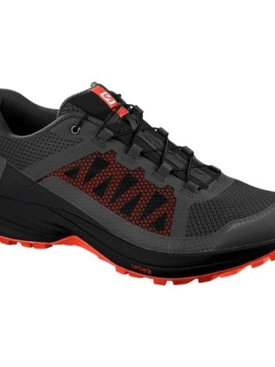 Fitness Mania - Salomon XA Elevate - Mens Trail Running Shoes - Magnet/Black/Cherry Tomato