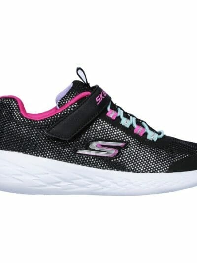 Fitness Mania - Skechers Go Run 600 Sparkle Run - Toddler Girls Running Shoes - Black/Pink/Blue