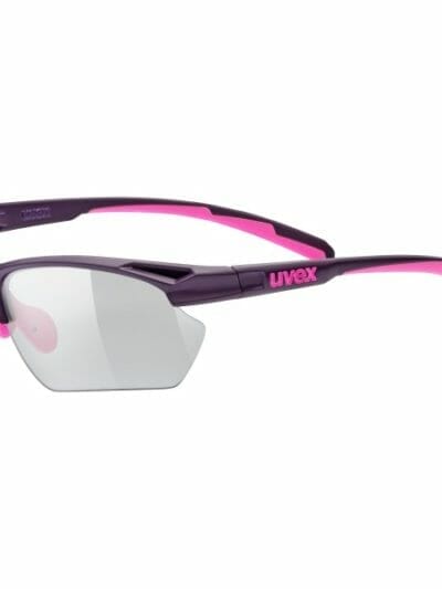 Fitness Mania - UVEX Sportstyle 802 Vario Photochromic Light Reacting Multi Sport Sunglasses - Small - Purple/Pink
