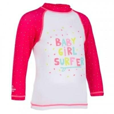 Fitness Mania - Baby's Long Sleeve Shirt UV Protection - White Pink