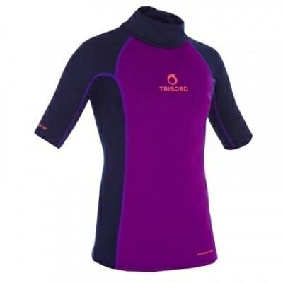 Fitness Mania - Children's Short Sleeve Neoprene Thermal UV Protection Top Surf T-Shirt - Purple