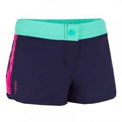 Fitness Mania - Girl's Semi-Elasticated Waistband Surfing Boardshorts - Colour Block