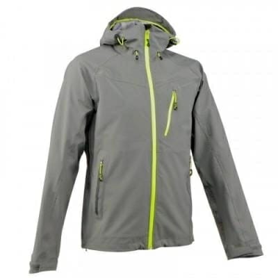 Fitness Mania - Men's Hiking Rain Jacket Forclaz 400 Waterproof - Grey Green