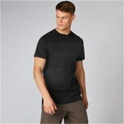 Fitness Mania - Aero Knit T-Shirt - Black Marl  - M