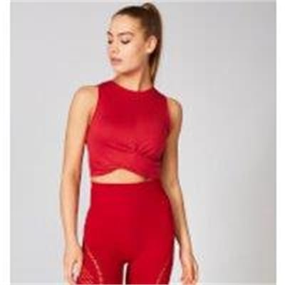 Fitness Mania - Energy Crop Top - Crimson  - L