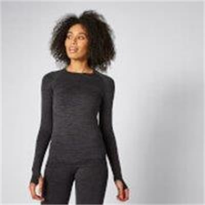 Fitness Mania - Inspire Seamless Long-Sleeve Top - Black  - XS