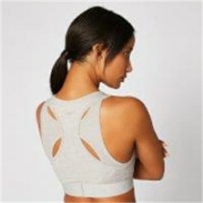 Fitness Mania - Inspire Seamless Sports Bra - Sulphur Grey  - L