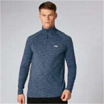 Fitness Mania - Performance ¼ Zip Top - Dark Indigo Marl  - M