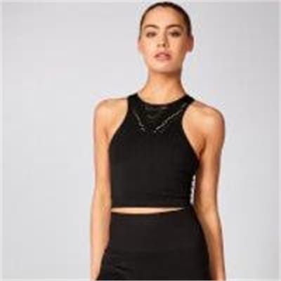 Fitness Mania - Shape Seamless Crop Vest - Black  - L