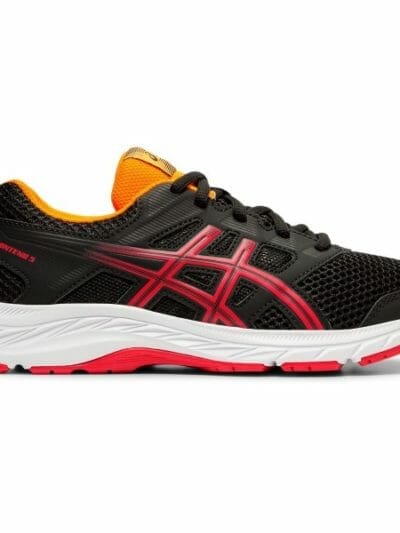 Fitness Mania - Asics Contend 5 GS - Kids Boys Running Shoes - Black/Speed Red