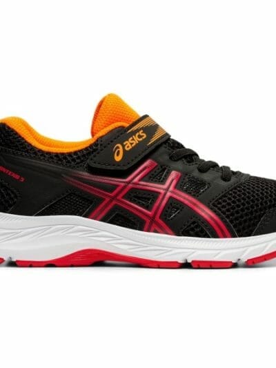 Fitness Mania - Asics Contend 5 PS - Kids Boys Running Shoes - Black/Speed Red