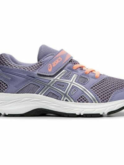 Fitness Mania - Asics Contend 5 PS - Kids Girls Running Shoes - Ash Rock/Silver