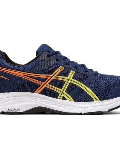 Fitness Mania - Asics Gel Contend 5 - Mens Running Shoes - Blue Expanse/Sour Yuzu