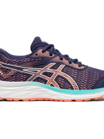 Fitness Mania - Asics Gel Excite 6 GS - Kids Girls Running Shoes - Purple Matte/Sun Coral
