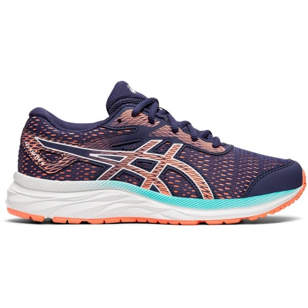 Fitness Mania - Asics Gel Excite 6 GS - Kids Girls Running Shoes - Purple Matte/Sun Coral