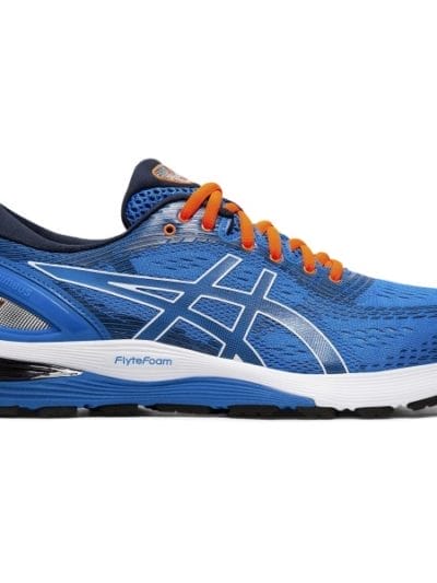 Fitness Mania - Asics Gel Nimbus 21 - Mens Running Shoes - Electric Blue/Midnight