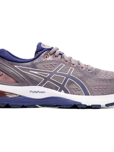 Fitness Mania - Asics Gel Nimbus 21 - Womens Running Shoes - Lavender Grey/Dive Blue