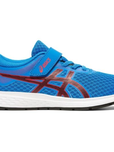 Fitness Mania - Asics Patriot 11 PS - Kids Boys Running Shoes - Electric Blue/Speed Red