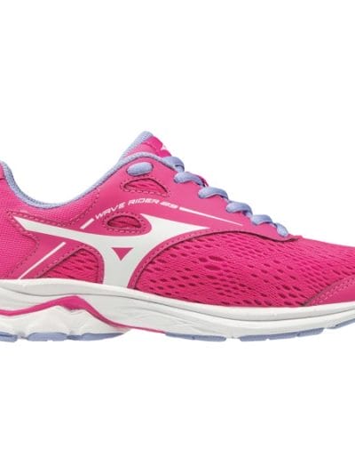 Fitness Mania - Mizuno Wave Rider 23 - Kids Girls Running Shoes - Athena/White/Jacaranda