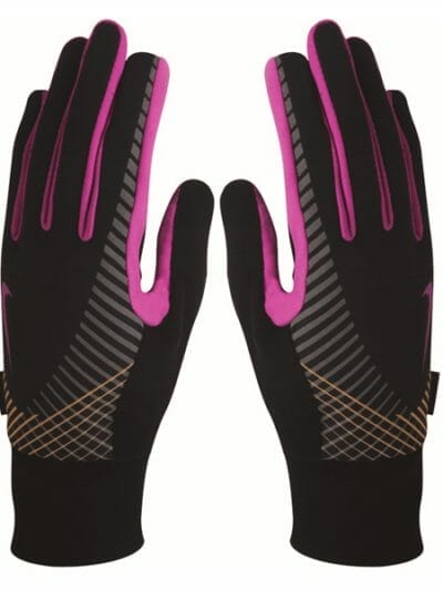 Fitness Mania - Nike Elite Storm Fit Womens Running Gloves - Black/Pink/Orange