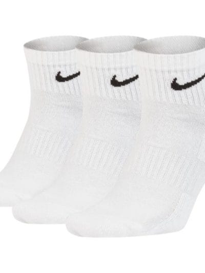 Fitness Mania - Nike Everyday Cushioned Unisex Training Ankle Socks - 3 Pack - White/Black