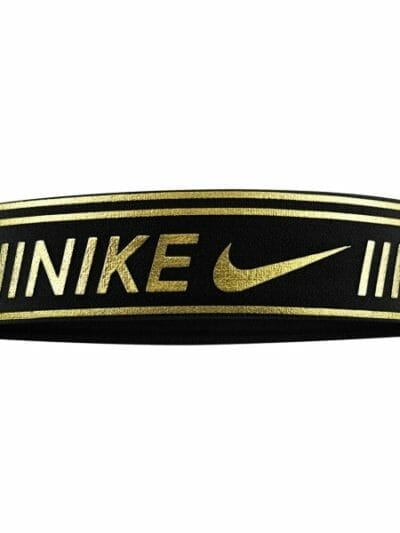 Fitness Mania - Nike Pro Metallic Sports Headband - Black/Metallic Gold