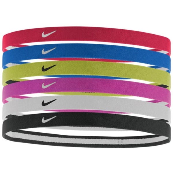 Fitness Mania - Nike Swoosh Sports Headband - Assorted 6 Pack - University Red/Royal Blue/Volt