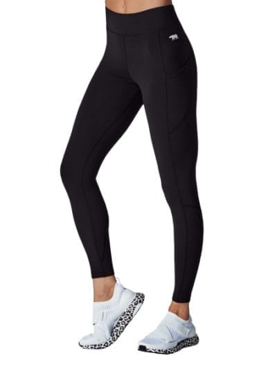 Fitness Mania - Running Bare Flex Zone Womens Full Length Training Tights - Black