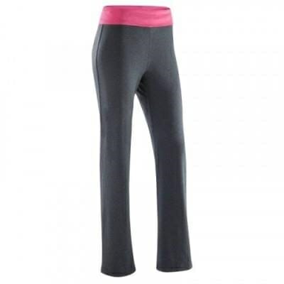 Fitness Mania - Women's Organic Cotton Yoga Bottoms - Mottled Grey/Pink