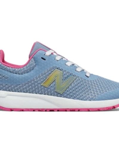 Fitness Mania - New Balance 455 v2 - Kids Girls Running Shoes - Light Blue/Pink