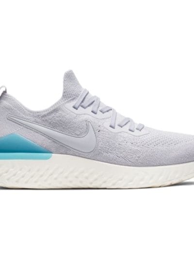 Fitness Mania - Nike Epic React Flyknit 2 - Mens Running Shoes - Vast Grey/Blue Lagoon/Sail