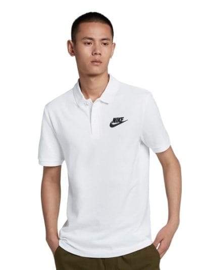 Fitness Mania - Nike Sportswear Mens Polo Shirt - White/Black