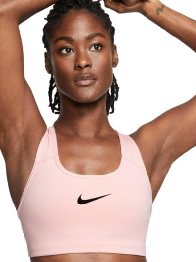 Fitness Mania - Nike Swoosh Womens Sports Bra - Echo Pink/Black
