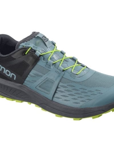 Fitness Mania - Salomon Ultra Pro - Mens Trail Running Shoes - Bluestone/Ebony/Acid Lime