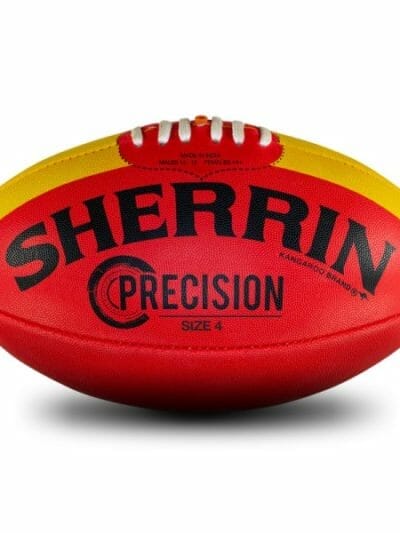 Fitness Mania - Sherrin Precision Football - Size 4 - Red/Yellow
