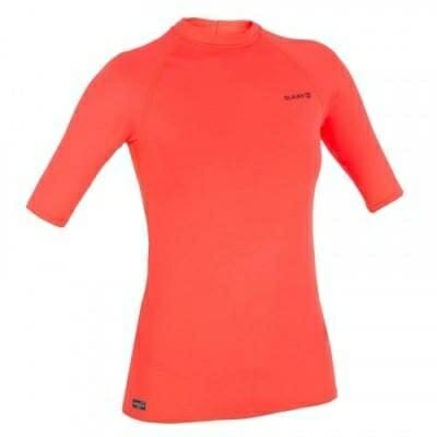 Fitness Mania - 100 Women's Short Sleeve UV Protection Surfing Top T-Shirt - Pink
