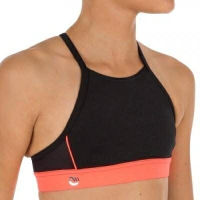 Fitness Mania - Baha Cross Back Surfing Crop Top Swimsuit Top - Black