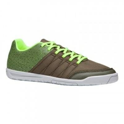 Fitness Mania - CLR 500 Kids' Futsal Trainers - Khaki/Yellow