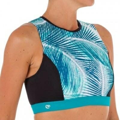 Fitness Mania - Carla Women's Crop Top Swimsuit Top with Back Zip - Bondi