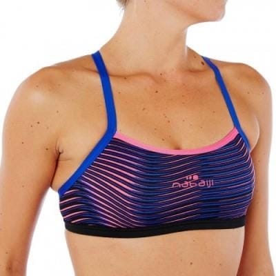 Fitness Mania - Jade Women's Ultra Chlorine Resistant Swimming Crop Top - Vib Pink