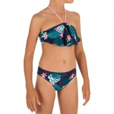 Fitness Mania - Lou Girls' Two-Piece Long Bandeau Swimsuit - Ujungy