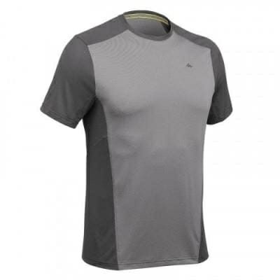 Fitness Mania - MH500 Men’s Short-sleeved Mountain Hiking T-shirt - Grey