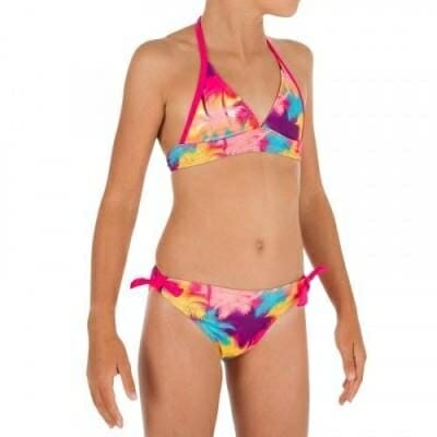 Fitness Mania - Tami Girls' Two-Piece Halterneck Swimsuit - Sunshine