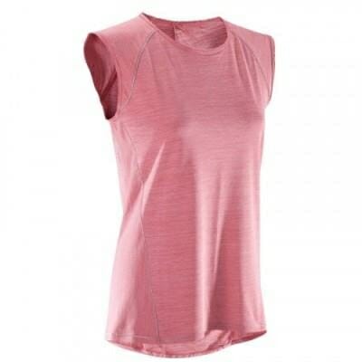 Fitness Mania - Women's Breathable Yoga T-Shirt - Heathered Pink