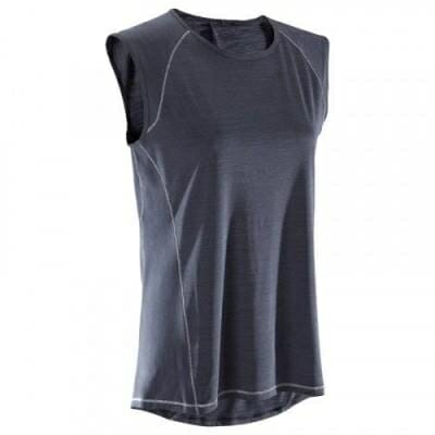 Fitness Mania - Women's Sleeveless Yoga T-Shirt - Mottled Black
